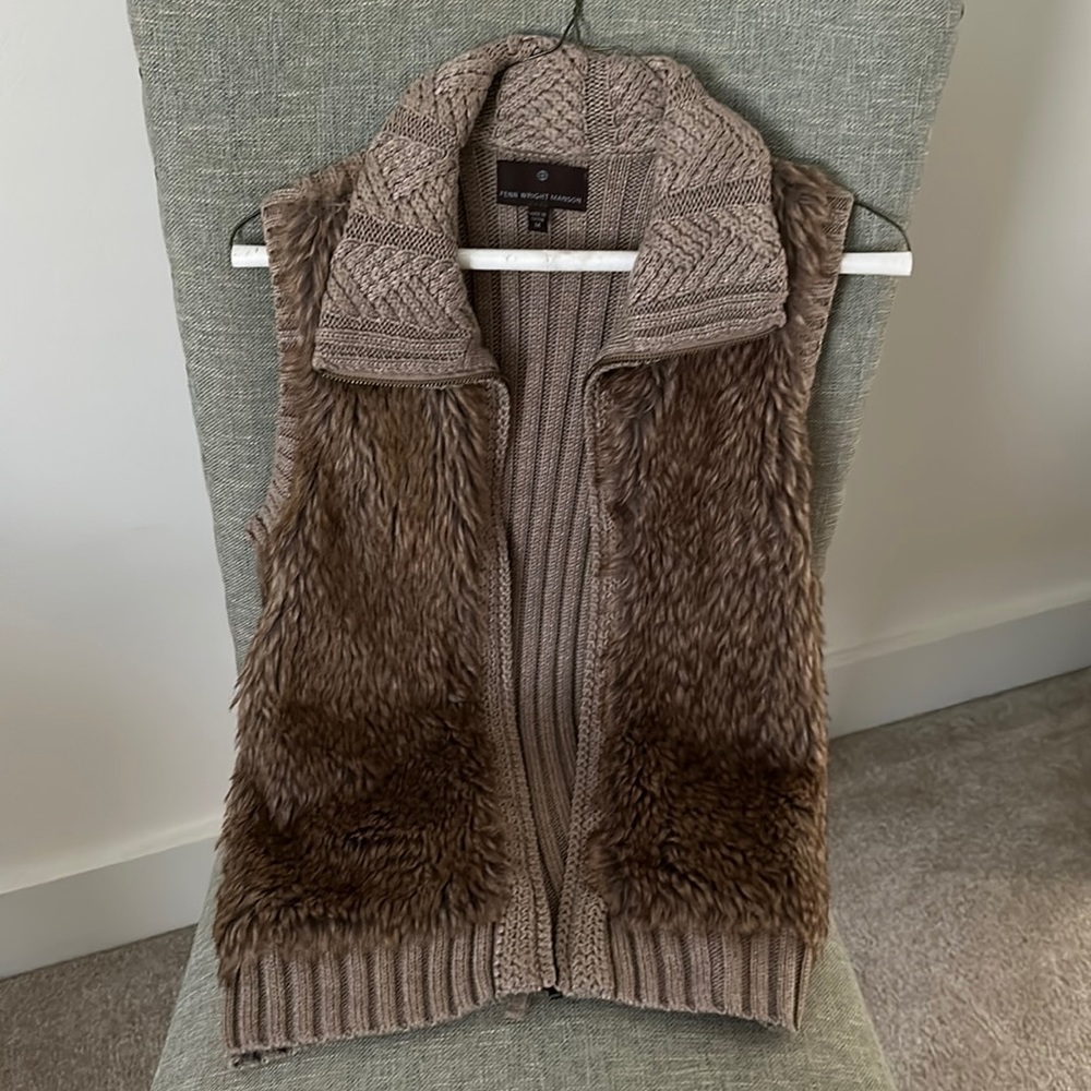Faux Fur Sweater Vest